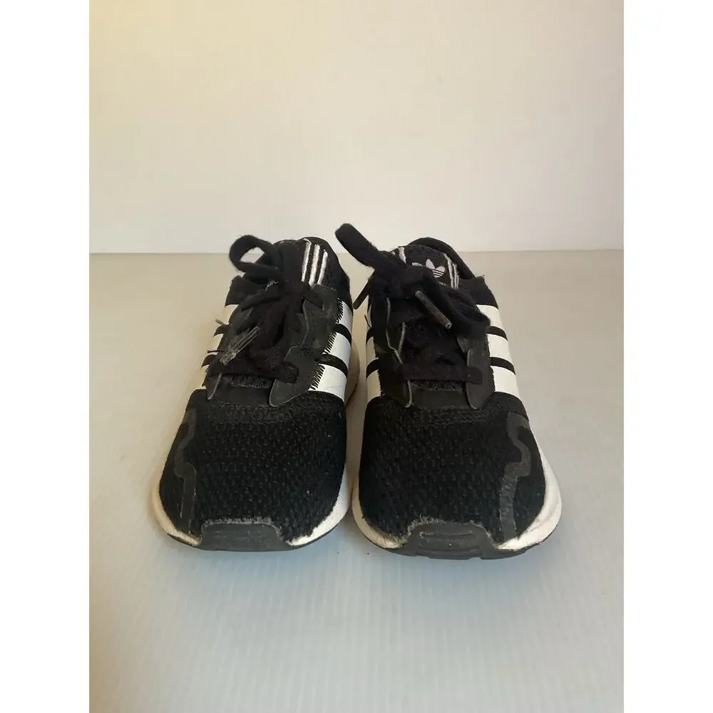 Adidas Swift Run X I Kids Size 8 Black White Sneakers Toddler Shoes FY2184